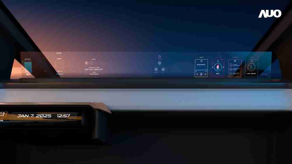 OBPay无界透明显示接口(Horizon Image Glass)透过车运算方案整合仪表板、、、、中控台及副驾显示器，，，一体式全景呈现，，，，提供乘用者清晰的前方视野、、、、行车必要信息与娱乐功能
